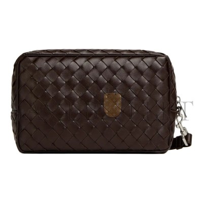 BOTTEGA VENETA INTRECCIATO POUCH WITH WRISTLET 777390V2HL12145 (25*15*6.5cm)