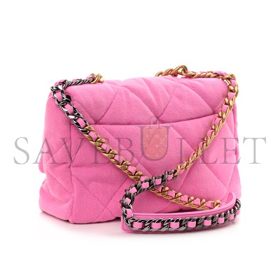 CHANEL DENIM QUILTED LARGE CHANEL 19 FLAP 1030020 (30*20*10cm)