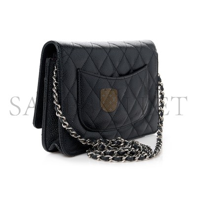 CHANEL CAVIAR QUILTED WALLET ON CHAIN WOC 1549553 (20*12*3cm)