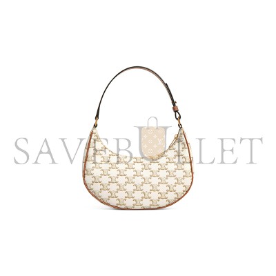 CELINE AVA BAG IN TRIOMPHE CANVAS AND CALFSKIN 193952BZJ.01BC (23*14*7cm)