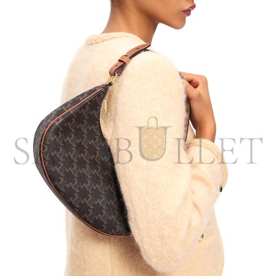 CELINE AVA BAG IN TRIOMPHE CANVAS AND CALFSKIN 193952BZJ.04LU (23*14*7cm)
