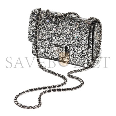 CHANEL MASTER MINI FLAP BAG SATIN STRASS AS4142 (20*13*6cm)
