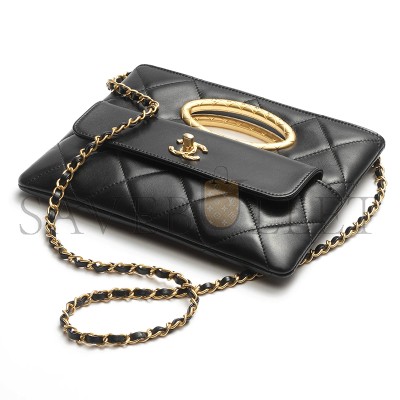 CHANEL CLUTCH LAMBSKIN & GOLD-TONE METAL AS5038 (25*19*3cm)