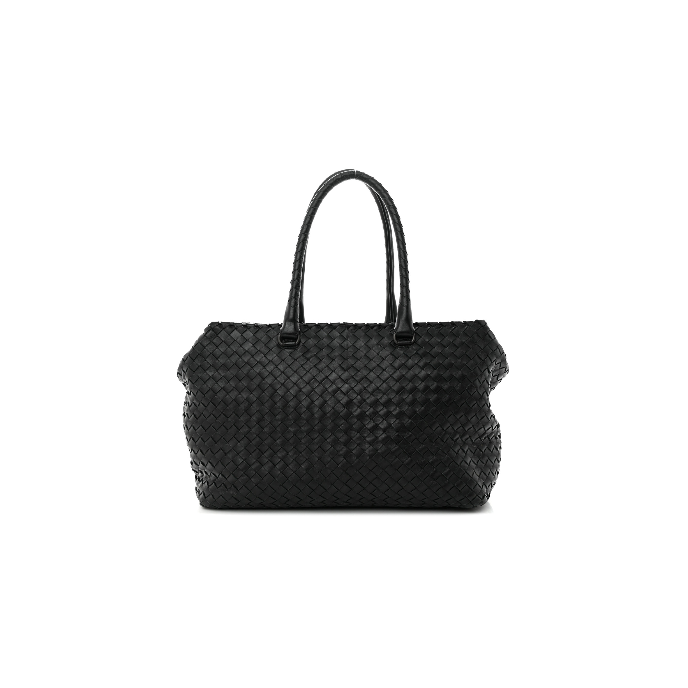 BOTTEGA VENETA NAPPA INTRECCIATO AYERS BRICK TOTE BLACK (33*23*17cm)