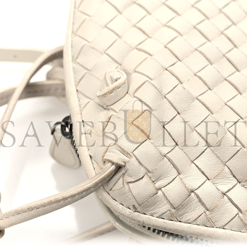 BOTTEGA VENETA NAPPA INTRECCIATO NODINI CROSSBODY MESSENGER WHITE (23*18*5cm)