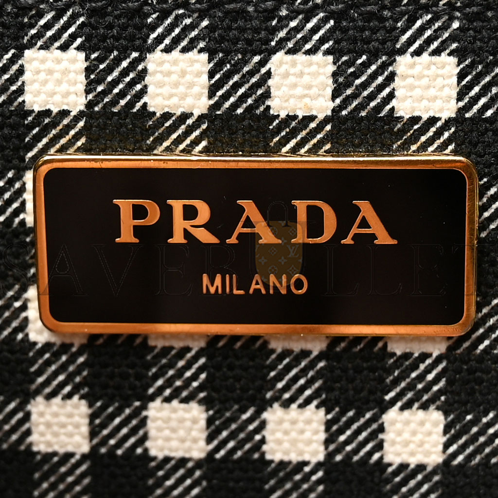 PRADA CANAPA SMALL LOGO TOTE BLACK TALCO (27*20*15cm)