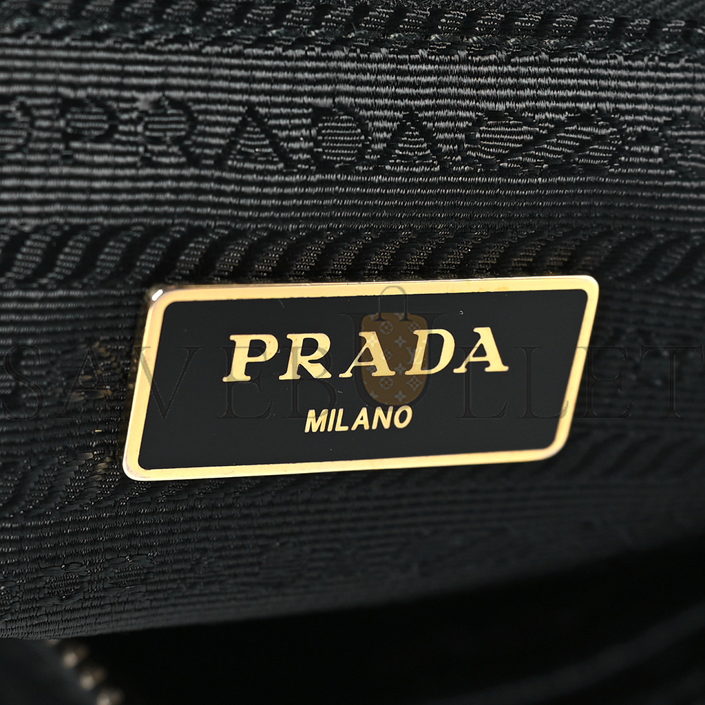 PRADA SAFFIANO TESSUTO NYLON SHOPPING TOTE BLACK (36*30*14cm)