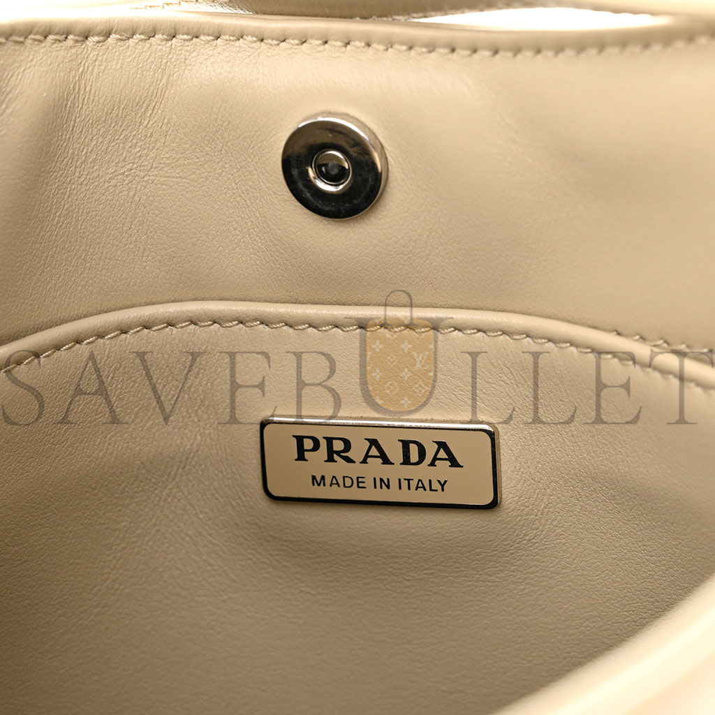 PRADA SPAZZOLATO CLEO SHOULDER BAG DESERTO (27*23*5cm)