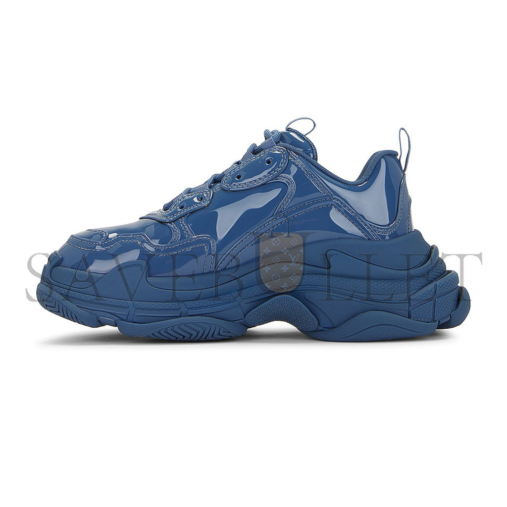 BALENCIAGA MEN'S TRIPLE S RUBBER SNEAKERS IN BLUE 734954W2PAA4000