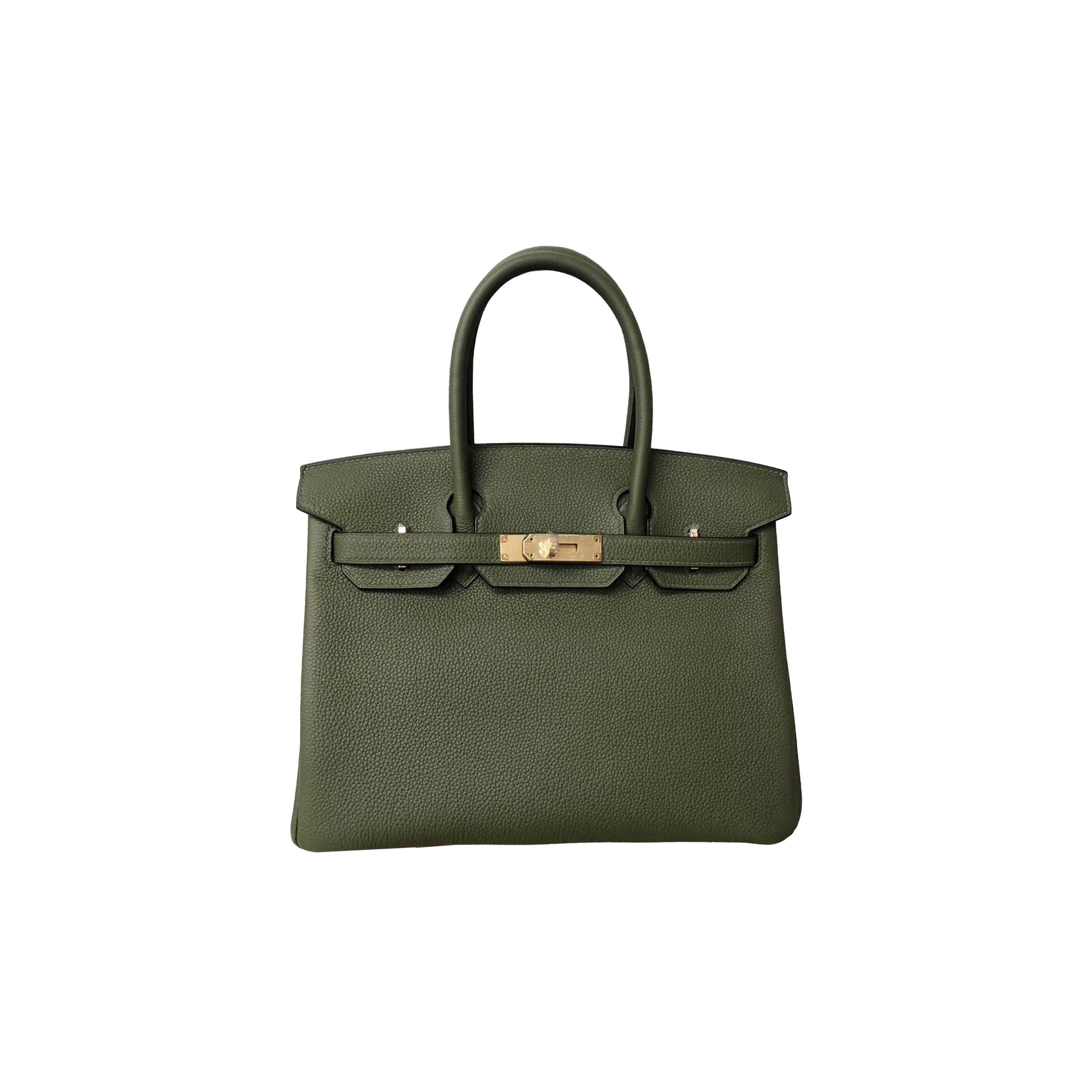 HERMES MASTER BIRKIN 35 TOGO LEATHER AVOCADO GREEN GOLD BUCKLE BAG H028369CCV6 (35*28*18cm)