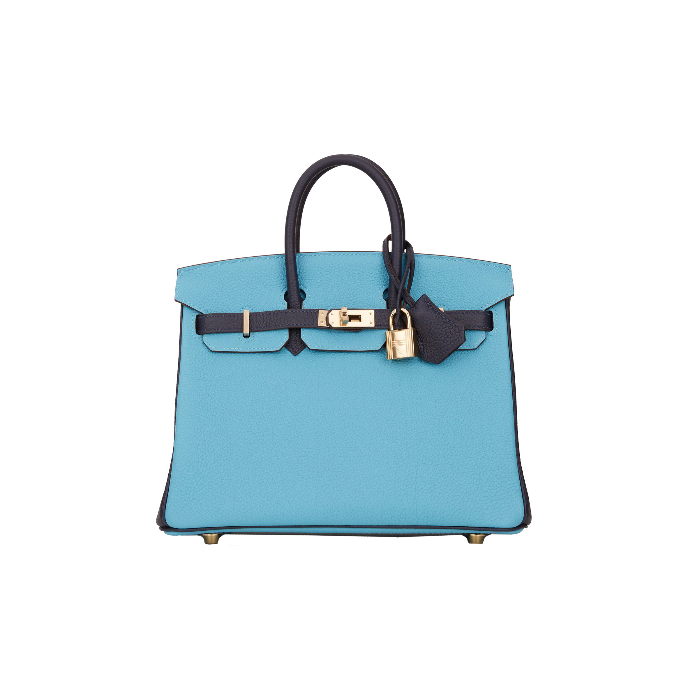 HERMÈS MASTER BIRKIN 30 TOGO LEATHER NORTHERN BLUE AND MIDNIGHT BLUE ROSE GOLD BUCKLE 2354843790 (30*23*15cm)