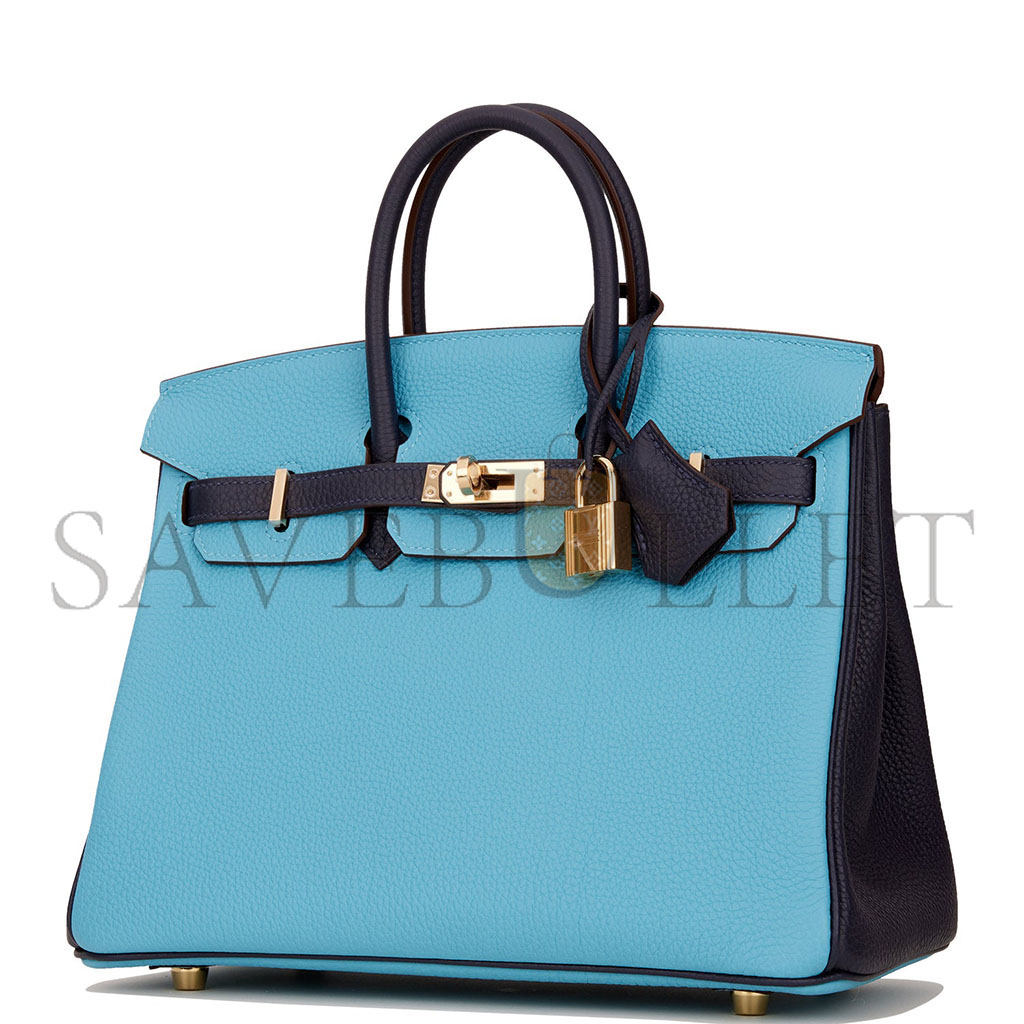 HERMÈS MASTER BIRKIN 30 TOGO LEATHER NORTHERN BLUE AND MIDNIGHT BLUE ROSE GOLD BUCKLE 2354843790 (30*23*15cm)