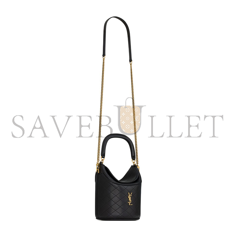 YSL GABY BUCKET BAG IN LAMBSKIN 7639611EL071000 (19*17*15cm)