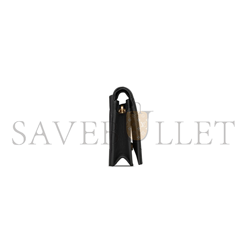 YSL CASSANDRE MATELASSÉ FLAP CARD CASE IN GRAIN DE POUDRE LEATHER 668290BOWA11000 (11*8.5*3cm)