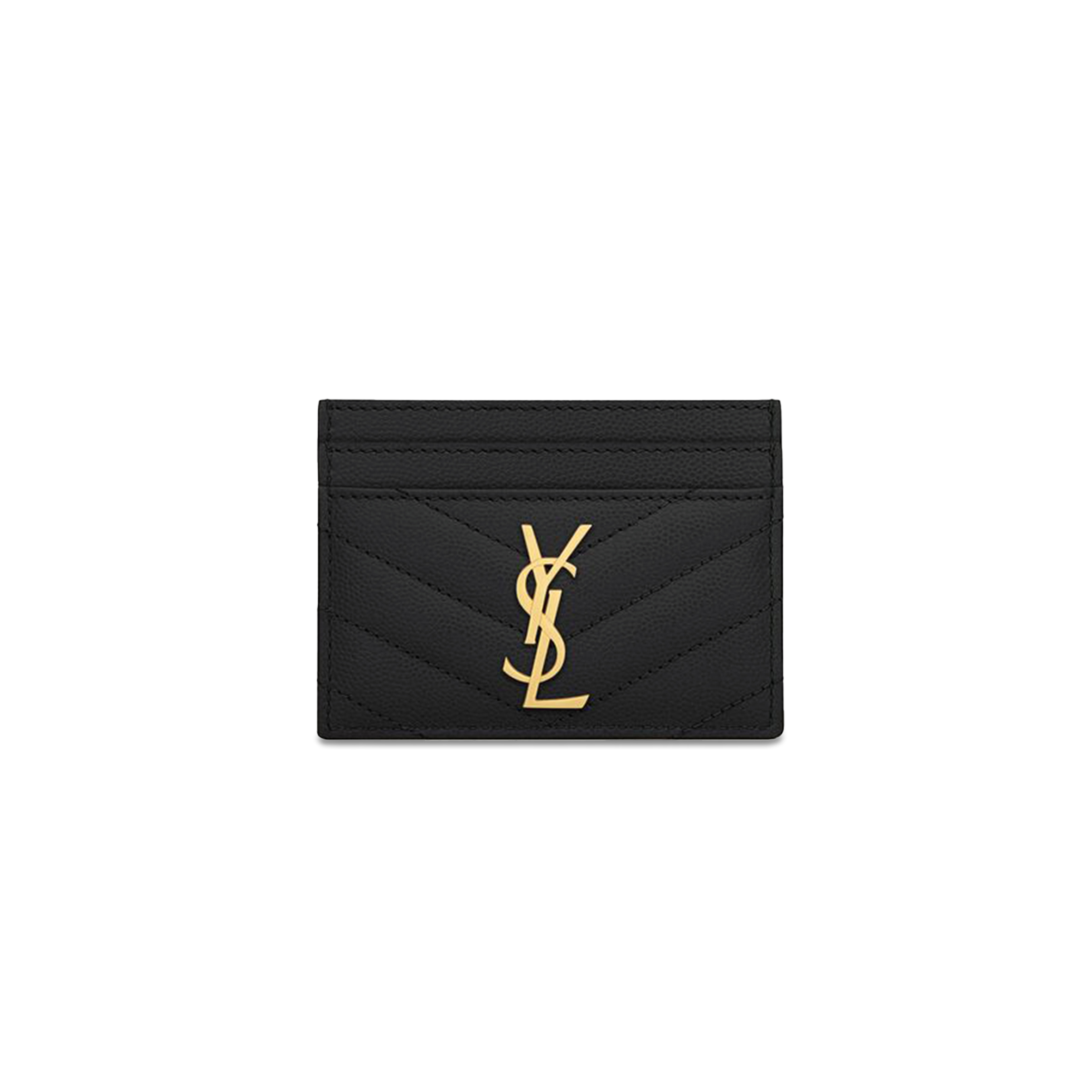 YSL CASSANDRE MATELASSÉ CARD CASE IN GRAIN DE POUDRE LEATHER 423291BOW011000 (10.5*7.5*0.5cm)