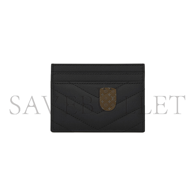 YSL CASSANDRE MATELASSÉ CARD CASE IN GRAIN DE POUDRE LEATHER 423291BOW021000 (10.5*7.5*0.5cm)