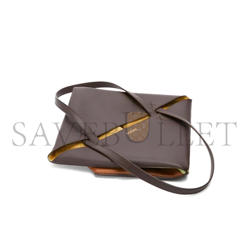 LOEWE MEDIUM PUZZLE FOLD TOTE IN CALFSKIN AND SUEDE A779G50X73 (25.5*31.5*14.5cm)