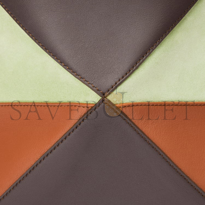 LOEWE MEDIUM PUZZLE FOLD TOTE IN CALFSKIN AND SUEDE A779G50X73 (25.5*31.5*14.5cm)