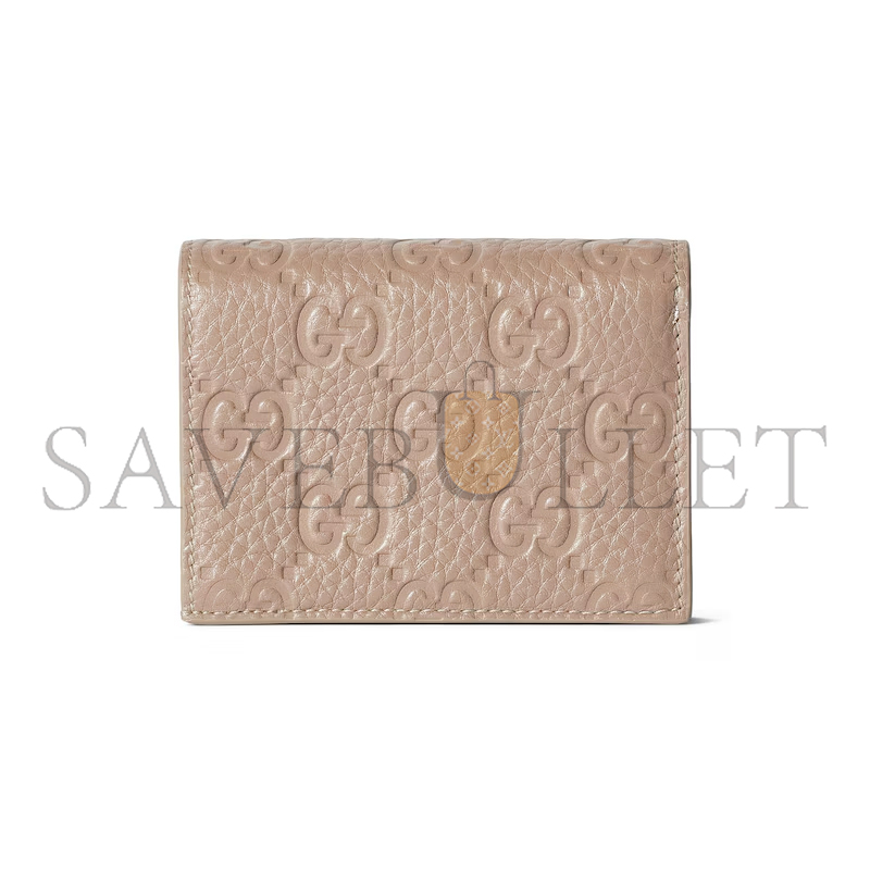 GUCCI GG EMBLEM MINI WALLET 815901AAEEM1523 (11*9*3cm)