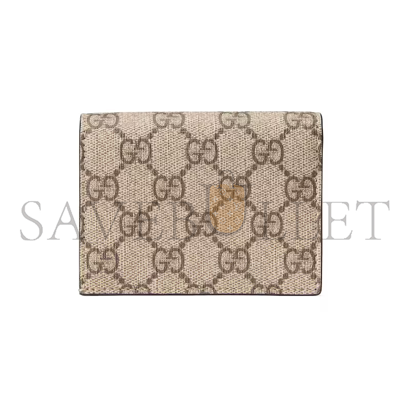 GUCCI GG MARMONT BI-COLOUR CARD CASE WALLET ‎65861017WAG1283 (11*8.5*3cm)