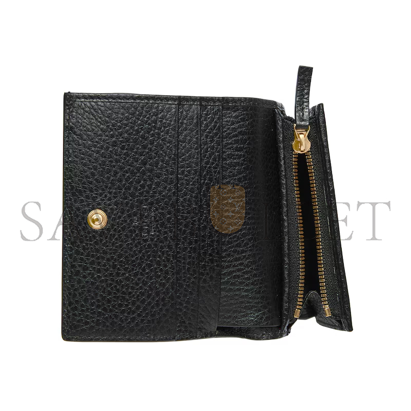 GUCCI GG MARMONT BI-COLOUR CARD CASE WALLET ‎65861017WAG1283 (11*8.5*3cm)