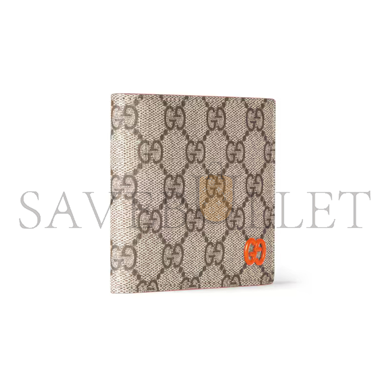 GUCCI ORANGE INTERIOR GG BI-FOLD WALLET ‎‎768243FACQC9743 (21*9cm)