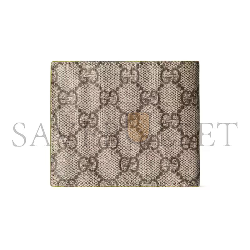 GUCCI ACID GREEN INTERIOR GG BI-FOLD WALLET 768243FACQC9742 (21*9cm)