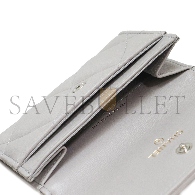 CHANEL 19 FLAP CLOSURE CARD HOLDER AP1790 B07327 NJ530 (11.3*7.5*2cm)