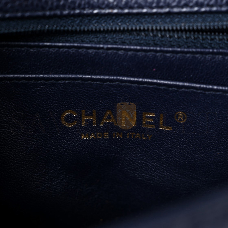 CHANEL CAVIAR QUILTED MINI FLAP NAVY 1029749 (20*11*6cm)