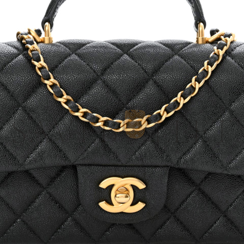 CHANEL MINI TOP HANDLE FLAP BAG AS2431 (20*12*6cm)