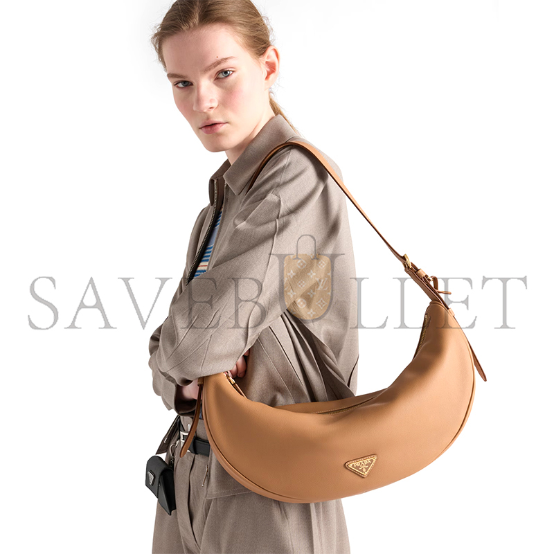 PRADA DEMI-LUNE LARGE LEATHER SHOULDER BAG 1BC255 (42*19.5*8.5cm) PRADA DEMI-LUNE LARGE LEATHER SHOULDER BAG 1BC255 (42*19.5*8.5cm)