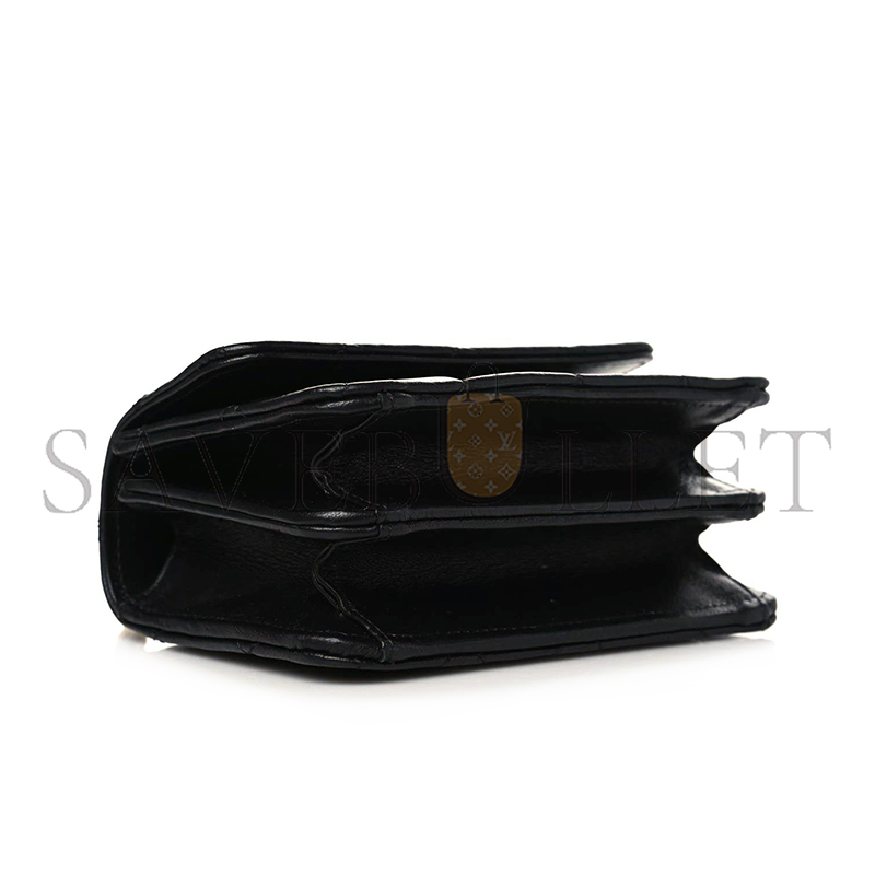 CHANEL LAMBSKIN QUILTED CHAIN TOP HANDLE CLUTCH WITH CHAIN 1126019 (13*10*6cm)