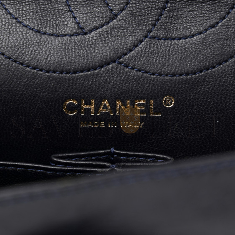 CHANEL AGED CALFSKIN 2.55 FLAP NAVY BULE 1002148 (28*19*9cm)