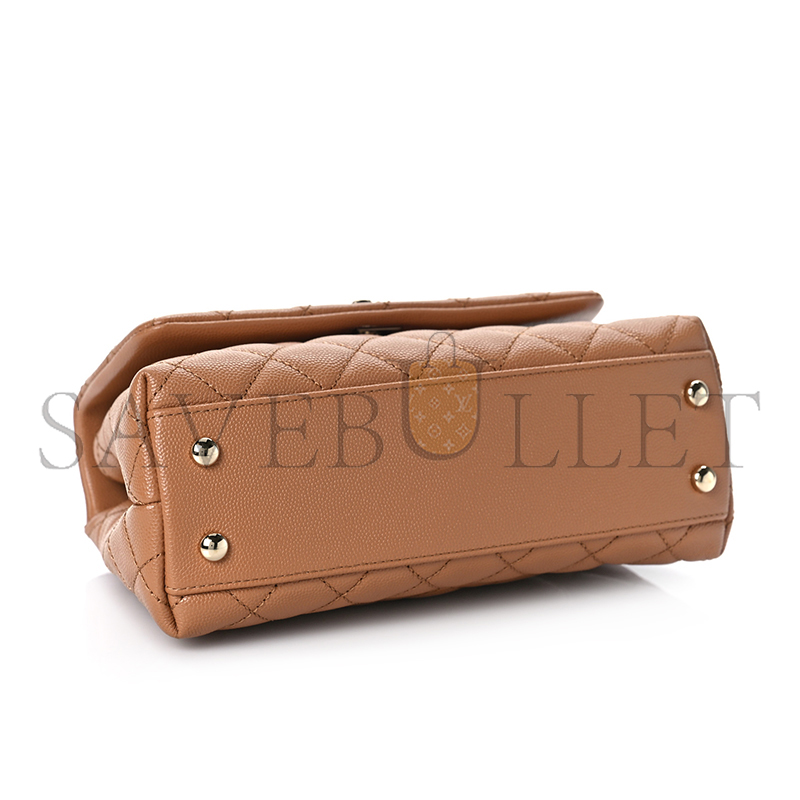 CHANEL CAVIAR QUILTED MINI COCO HANDLE FLAP 1173752 (23*15*10cm)