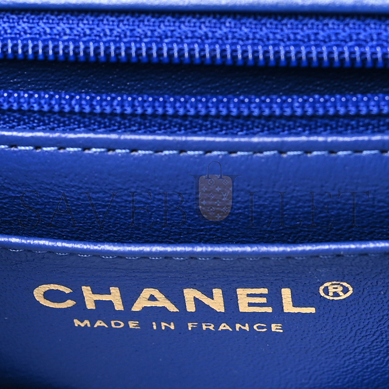 CHANEL LAMBSKIN QUILTED MINI TOP HANDLE FLAP 1631609 (20*14*6cm)