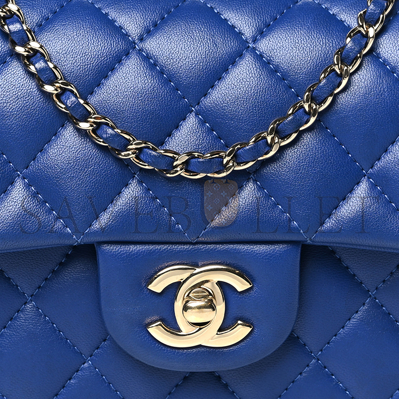 CHANEL LAMBSKIN QUILTED MINI TOP HANDLE FLAP 1631609 (20*14*6cm)