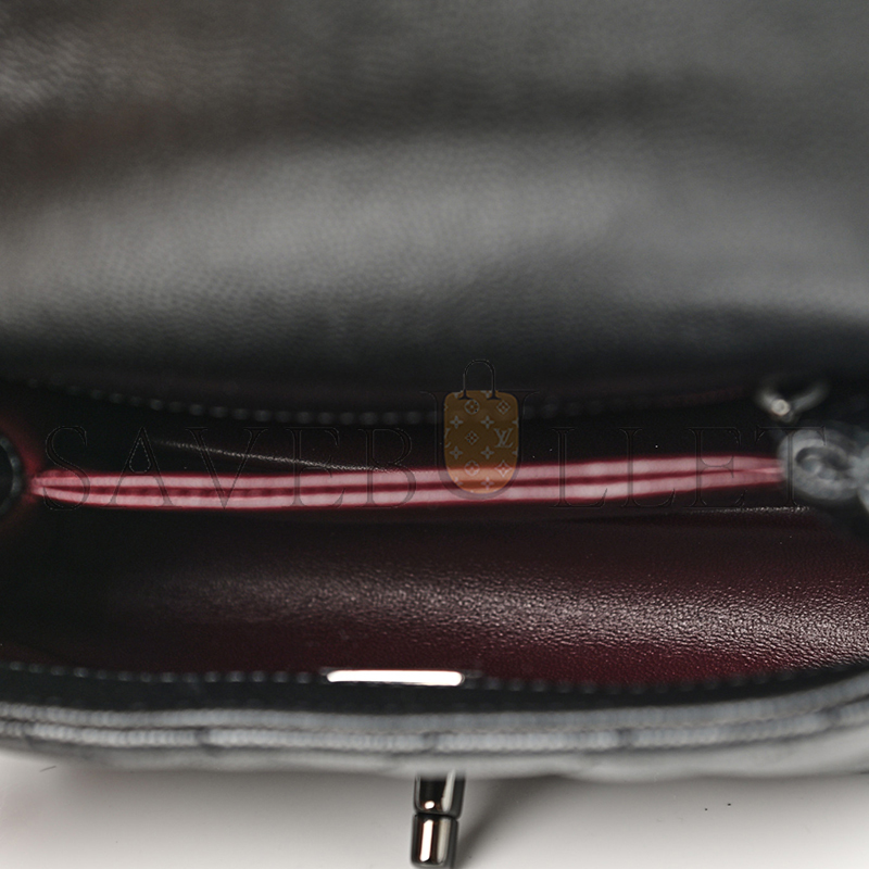 CHANEL CAVIAR CHEVRON QUILTED EXTRA MINI COCO HANDLE FLAP AS2215 (19*16*7cm)