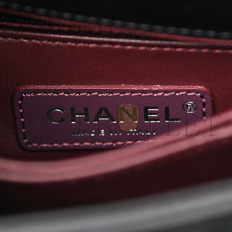 CHANEL CAVIAR CHEVRON QUILTED EXTRA MINI COCO HANDLE FLAP AS2215 (19*16*7cm)