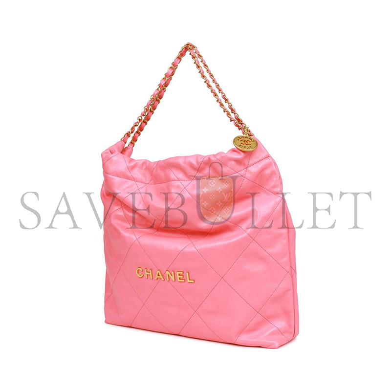 CHANEL SHINY CALFSKIN QUILTED 22 AS3261 (42*27*8cm)