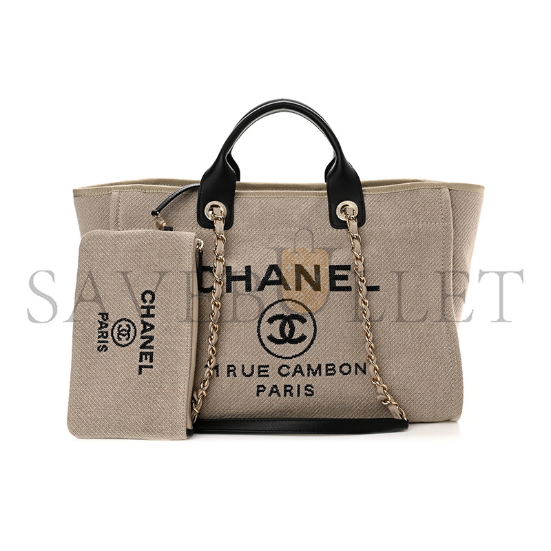 CHANEL MIXED FIBERS MEDIUM DEAUVILLE TOTE 1189087 (38*28*20cm)