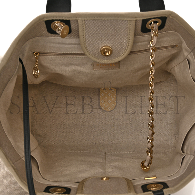 CHANEL MIXED FIBERS MEDIUM DEAUVILLE TOTE 1189087 (38*28*20cm)