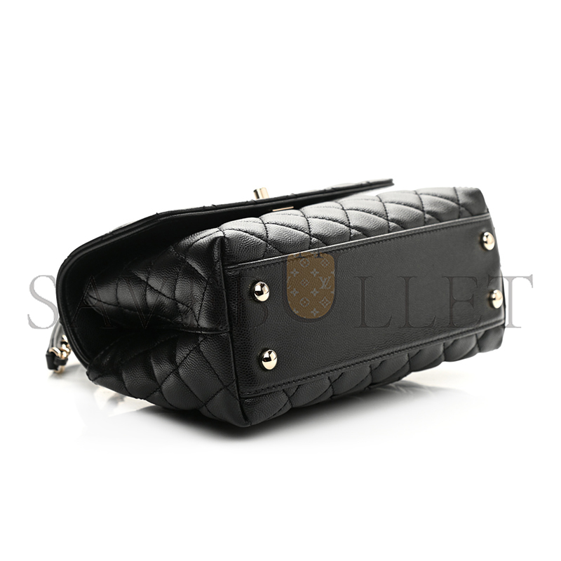 CHANEL CAVIAR QUILTED MINI COCO HANDLE FLAP 1124740 (23*14*9cm)