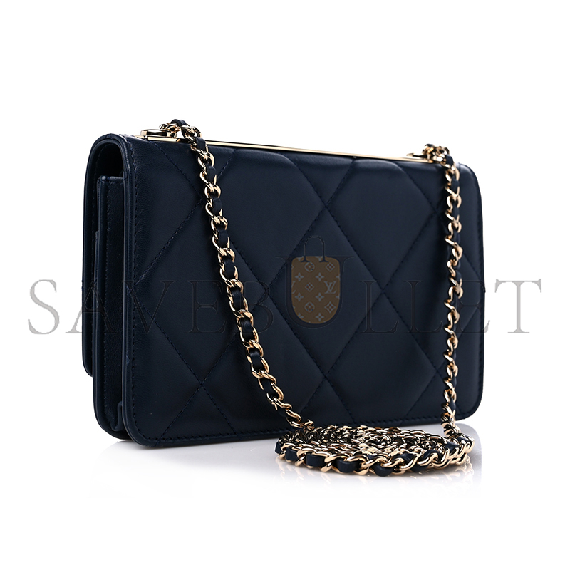 CHANEL TRENDY CC WALLET ON CHAIN WOC NAVY 1291612 (19*12*3cm)