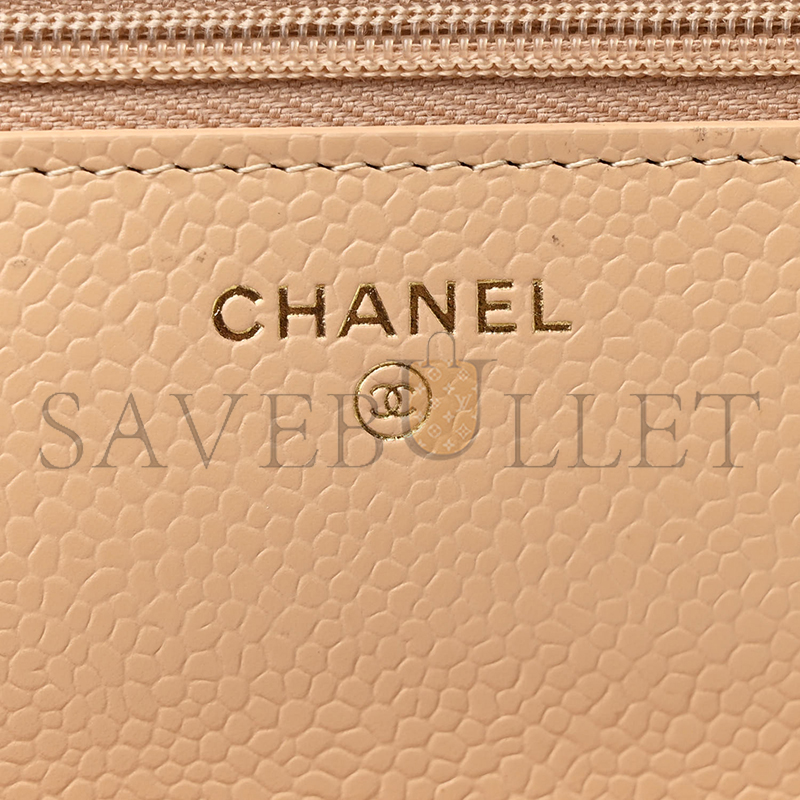 CHANEL CAVIAR QUILTED WALLET ON CHAIN WOC 1647121 (20*12*3cm)