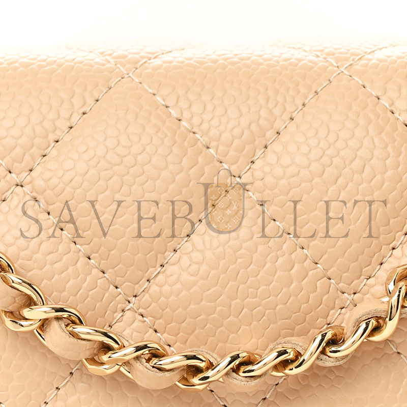 CHANEL CAVIAR QUILTED WALLET ON CHAIN WOC 1647121 (20*12*3cm)