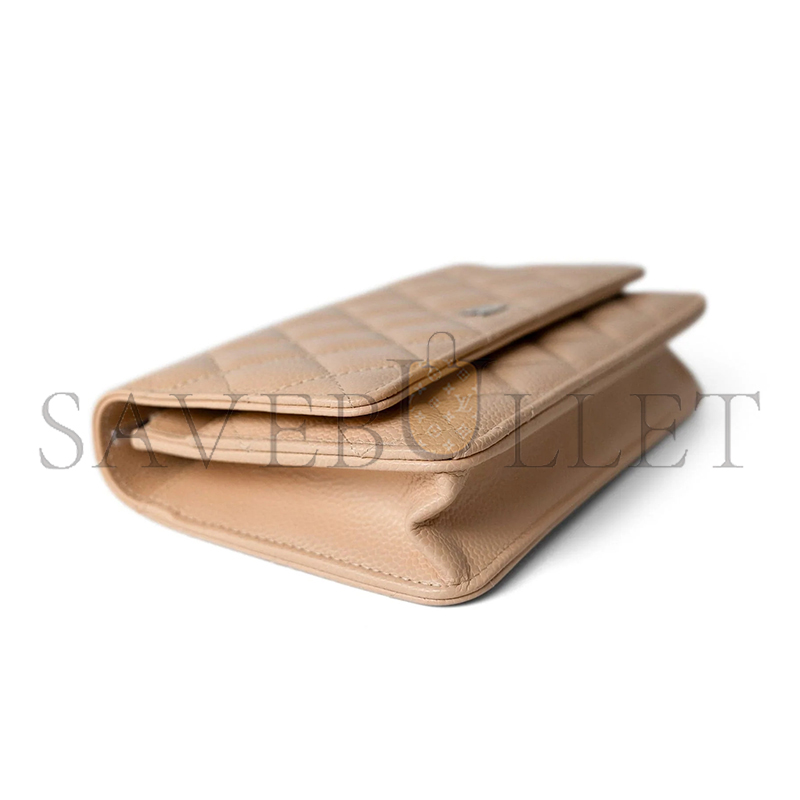 CHANEL CAVIAR QUILTED WALLET ON CHAIN WOC 1642514 (19*13*4cm)