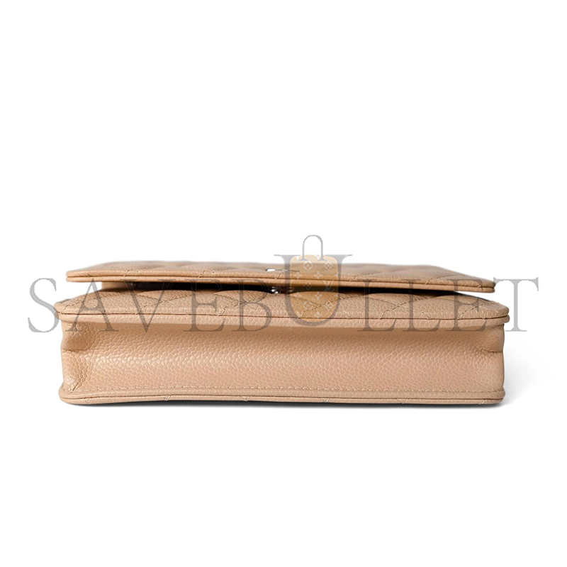 CHANEL CAVIAR QUILTED WALLET ON CHAIN WOC 1642514 (19*13*4cm)