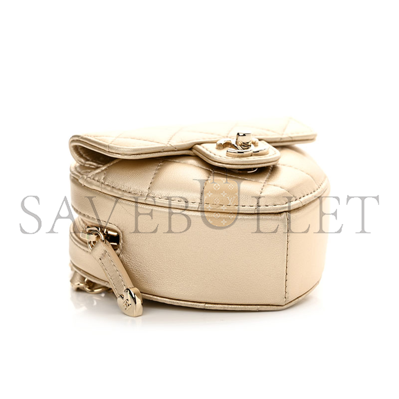 CHANEL METALLIC SMALL HEART BAG 1534457 (13*11*4.5cm)