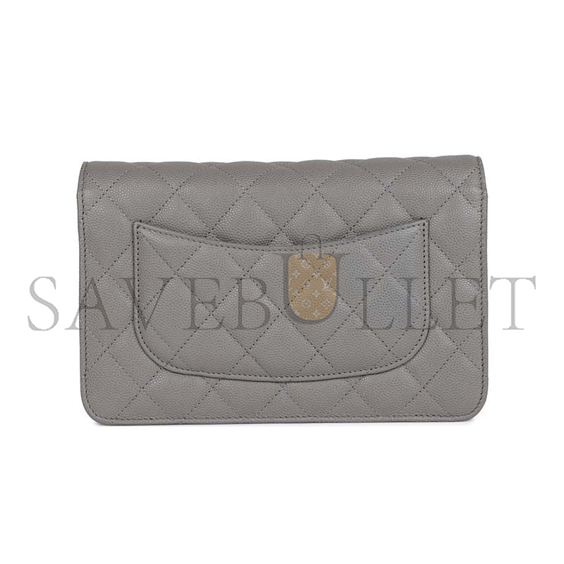 CHANEL CAVIAR QUILTED WALLET ON CHAIN WOC 1803779 (19*13*4cm)