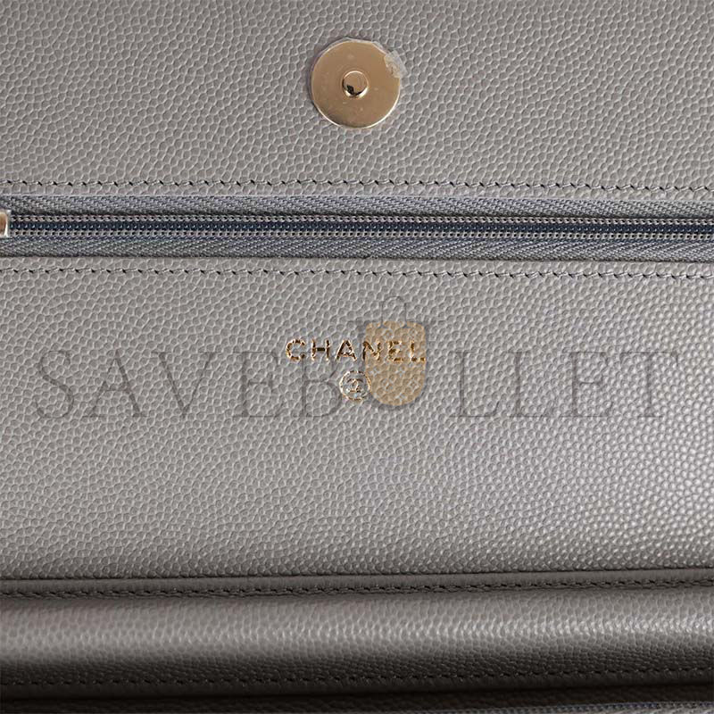 CHANEL CAVIAR QUILTED WALLET ON CHAIN WOC 1803779 (19*13*4cm)